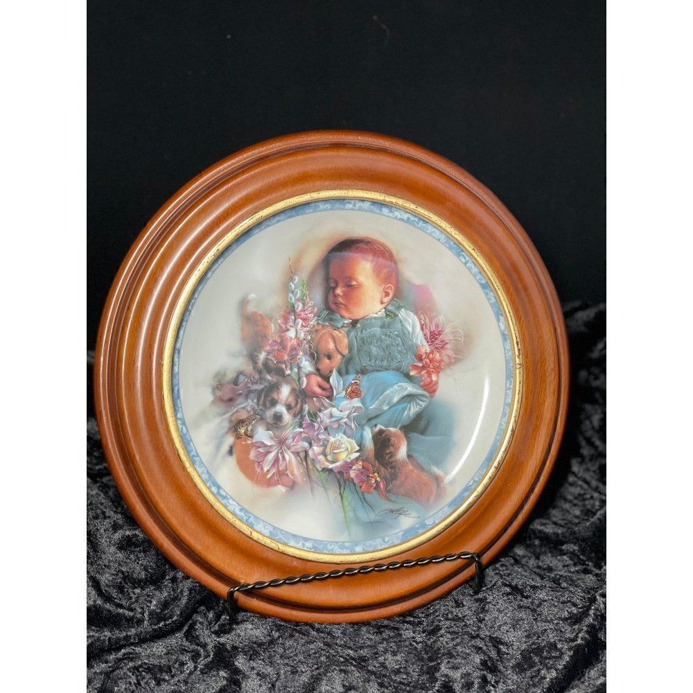 Puppy Dog Tails Plate By Lee Bogle, Heaven Scent Collection 1994 Bradford Exchan